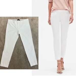 Banana republic white slim ankle length Sloan pants Sz 8 stretchy